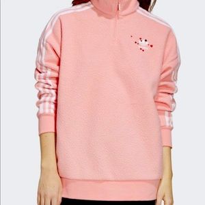 Adidas Half Zip Glory Pink Fleece